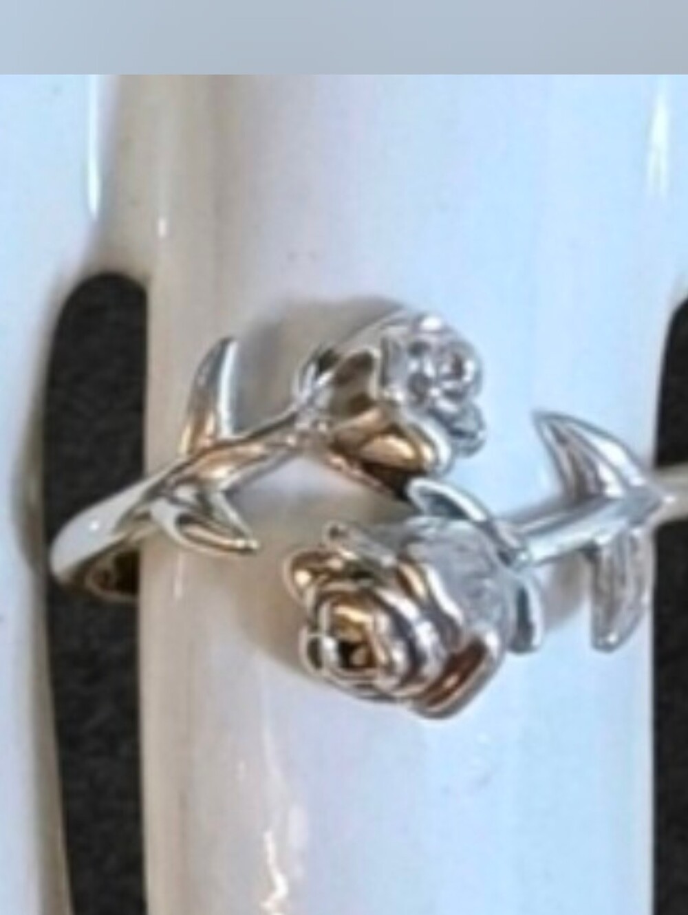 Rare Vintage Nataliya V. Collister (NVC) 925 Sterling Silver Rose Wrap Ring SZ 7